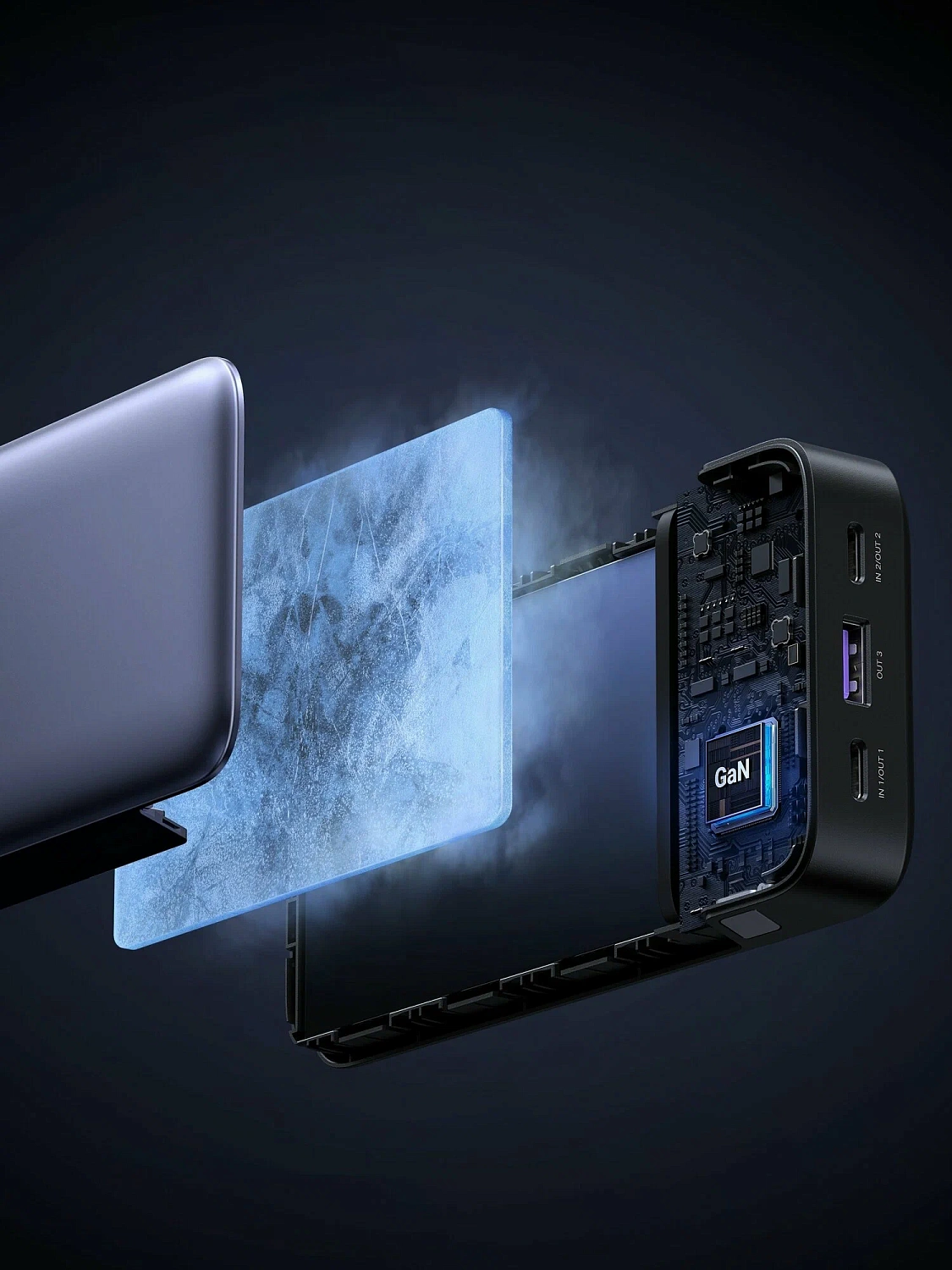 55994B Внешний аккумулятор UGREEN PB535 (55994B) 10000mAh Two-Way Fast Charging 2*USB-C&USB-A 30W